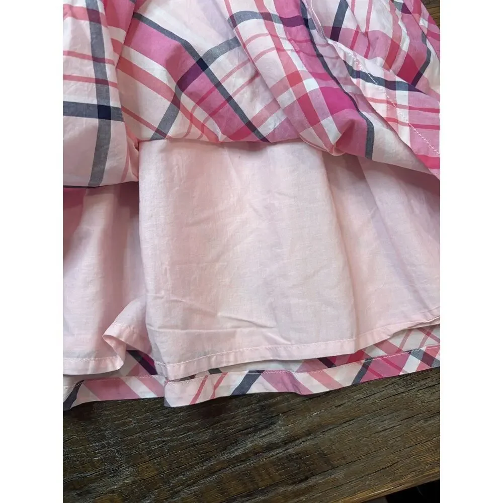 NWT GYMBOREE GIRLs Pink Plaid Layered Skirt SIZE 10